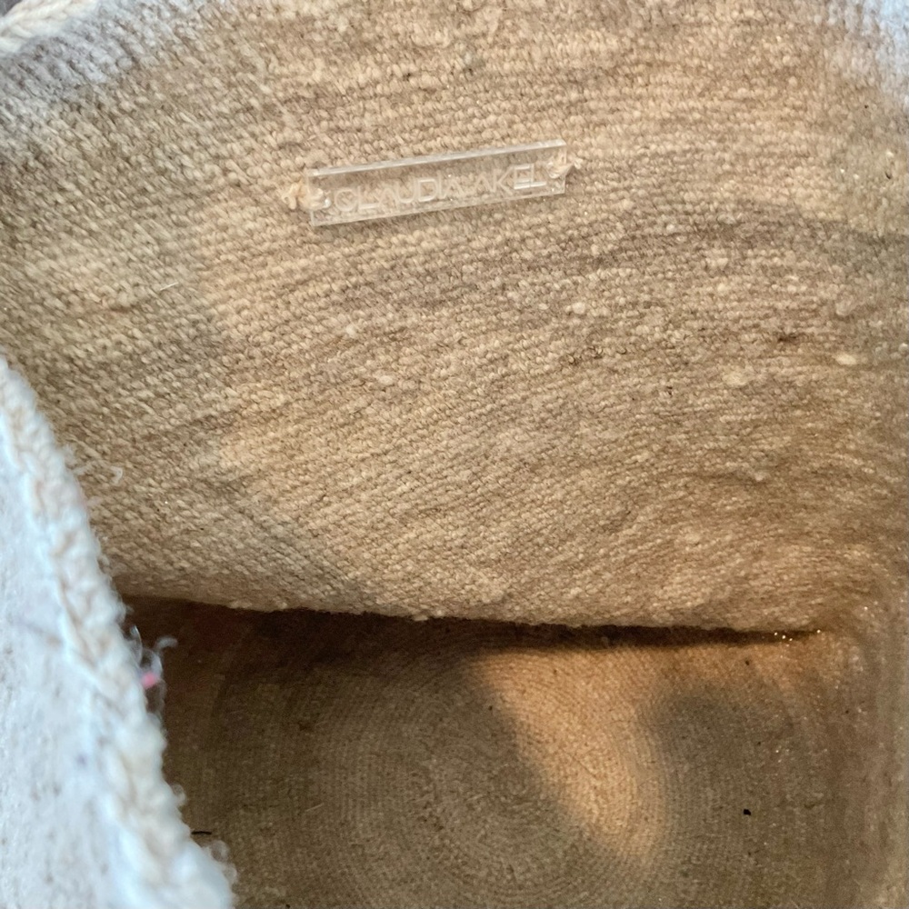 Claudia Akel Handmade Boho Woven/Embroidered/Leather Bucket Bag, EUC - Picture 8 of 9